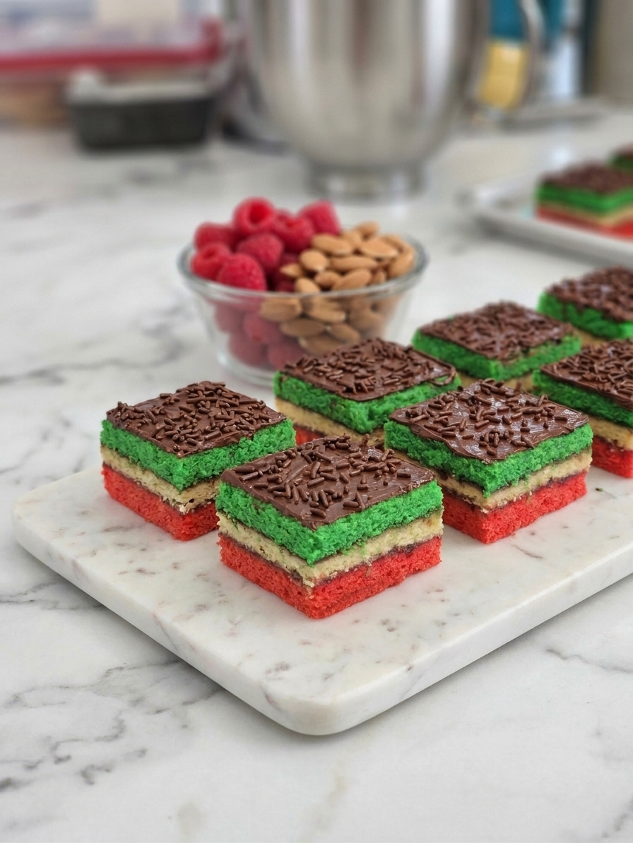 Tri-Color Rainbow Cookies