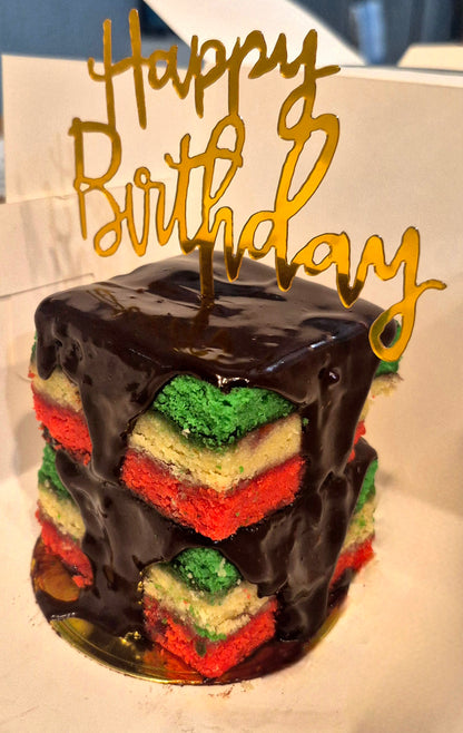 Tri-Color Cake (Rainbow)
